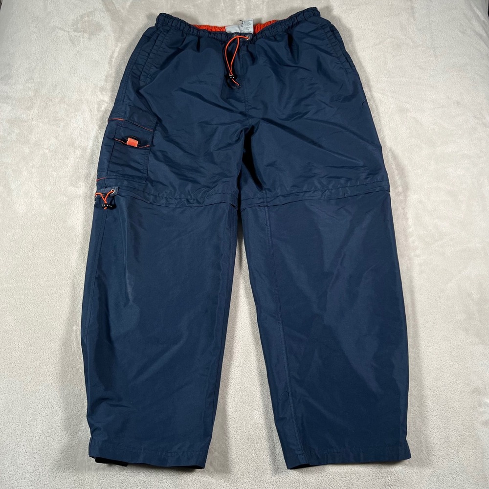 Athletic Works Convertible Cargo Pants Men's XL Navy Blue Zip Off Hiking Outdoor